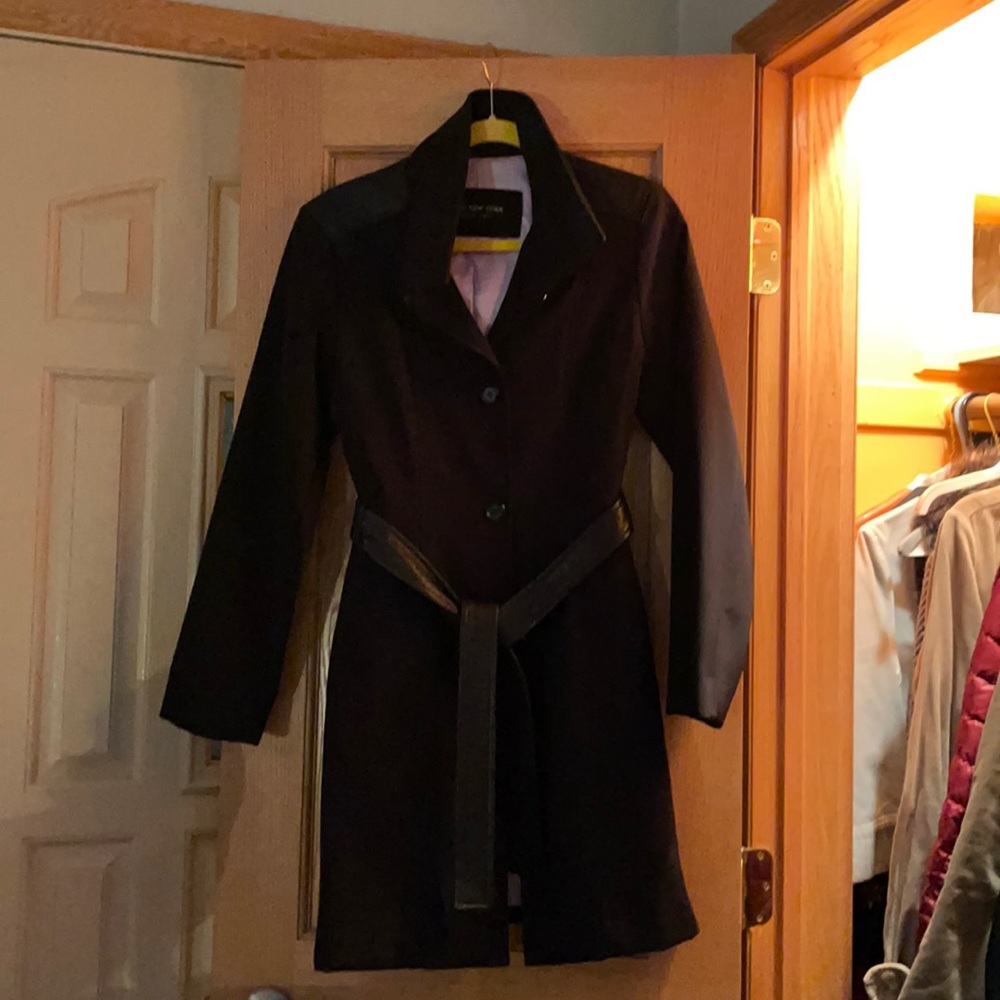 Marc New York trench coat with leather details